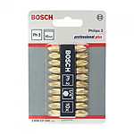 BOSCH #2608521041 GOLD MAGNETIC PHILIPS SCREWDRIVER BIT PH2-45MM (10 PCS/PKT)